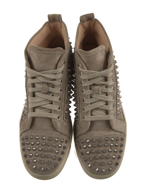 Christian Louboutin Spike Accents Suede Sneakers