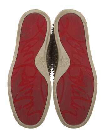 Christian Louboutin Spike Accents Suede Sneakers
