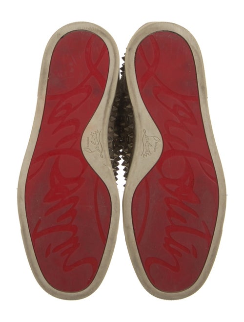 Christian Louboutin Spike Accents Suede Sneakers