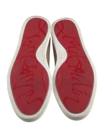 Christian Louboutin Suede Chain-Link Accents Loafers