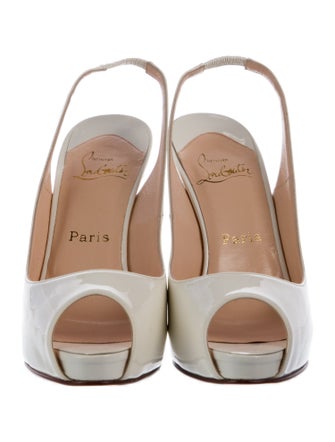 Christian Louboutin Patent Leather Slingback Pumps