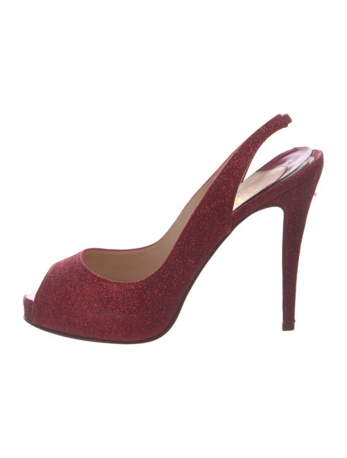 Christian Louboutin Glitter Slingback Pumps