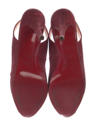 Christian Louboutin Glitter Slingback Pumps