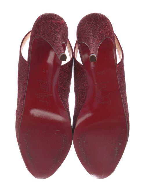 Christian Louboutin Glitter Slingback Pumps