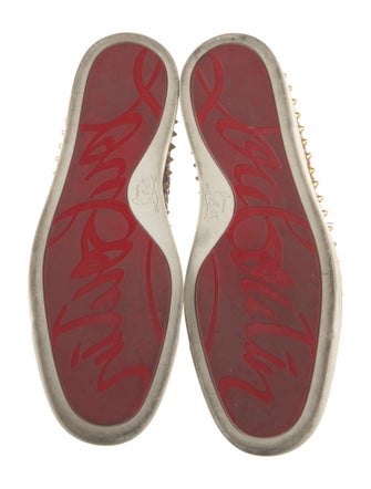 Christian Louboutin Spike Accents Python Sneakers
