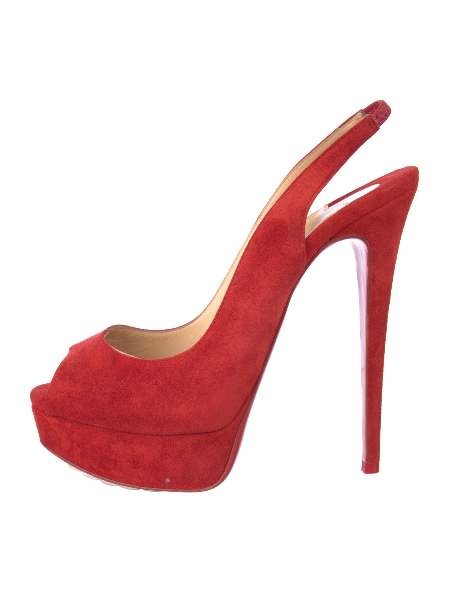 Christian Louboutin Suede Slingback Pumps