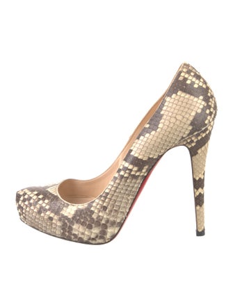 Christian Louboutin Snakeskin Animal Print Pumps