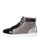 Christian Louboutin Spike Accents Colorblock Pattern Sneakers