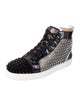 Christian Louboutin Spike Accents Colorblock Pattern Sneakers