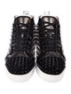 Christian Louboutin Spike Accents Colorblock Pattern Sneakers