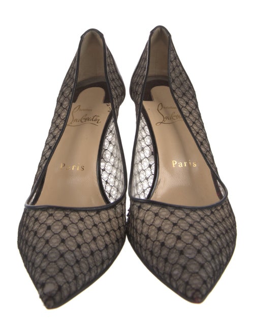 Christian Louboutin Mesh Lace Pattern Pumps