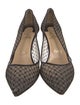 Christian Louboutin Mesh Lace Pattern Pumps