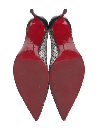 Christian Louboutin Mesh Lace Pattern Pumps
