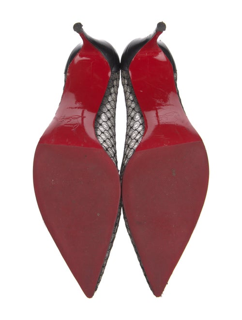 Christian Louboutin Mesh Lace Pattern Pumps