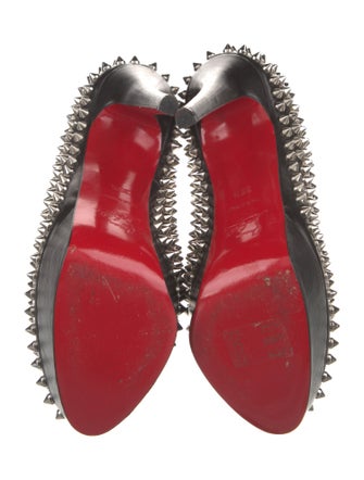 Christian Louboutin Spike Accents Leather Pumps