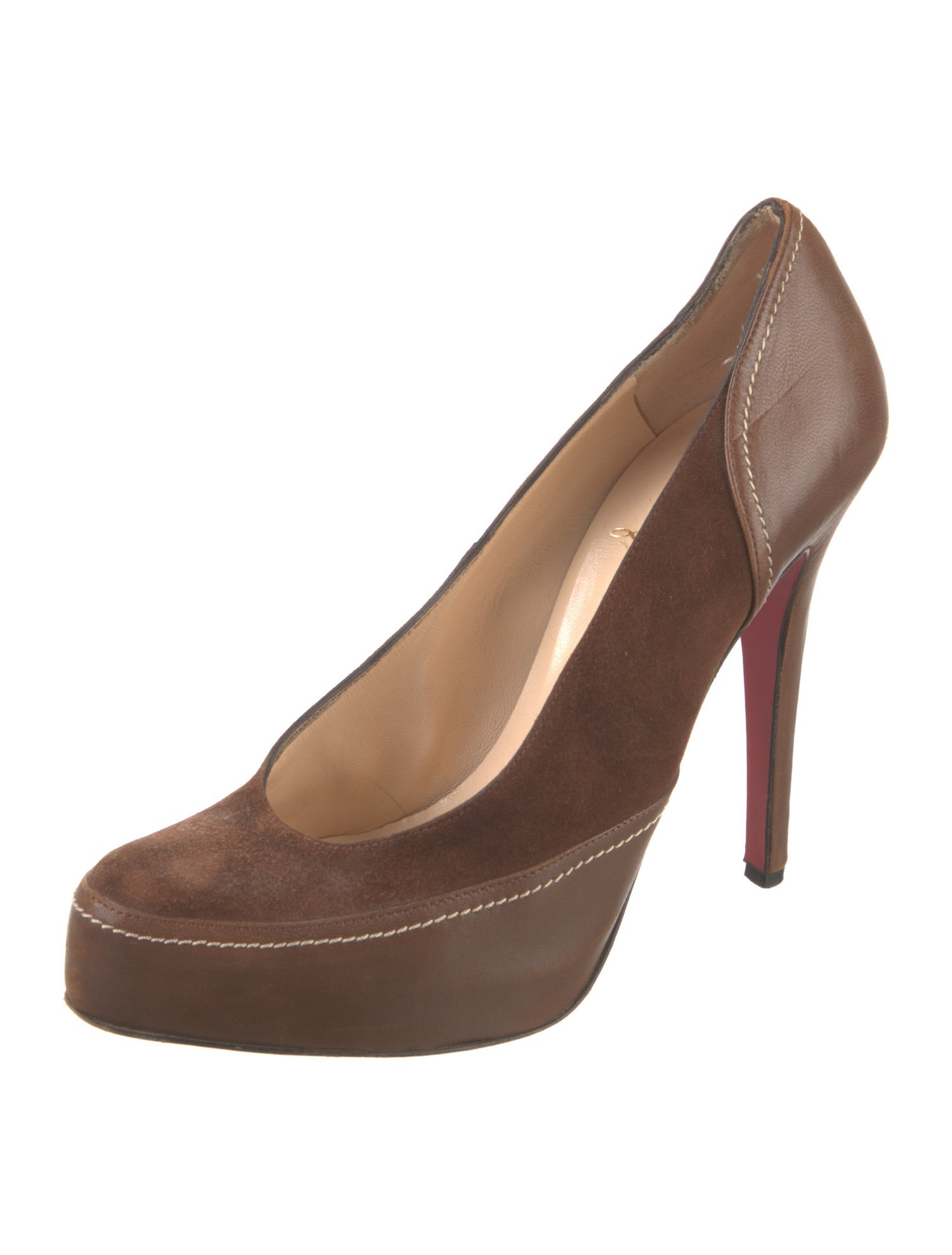 Christian Louboutin Leather Leather Trim Embellishment Pumps