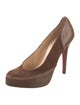 Christian Louboutin Leather Leather Trim Embellishment Pumps