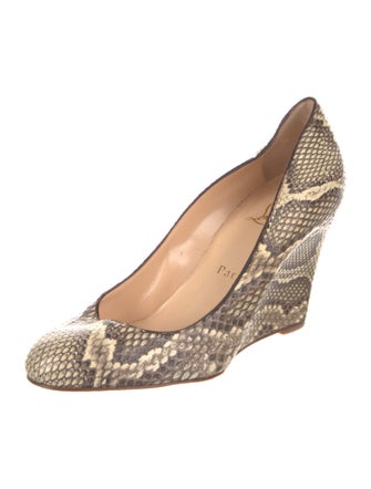 Christian Louboutin Snakeskin Animal Print Pumps