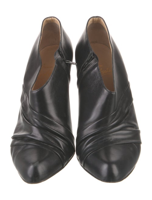 Christian Louboutin Leather Ruffle Embellishment Pumps