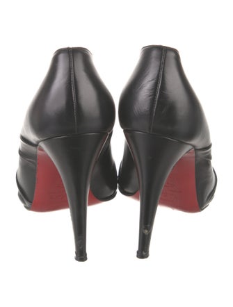 Christian Louboutin Leather Ruffle Embellishment Pumps