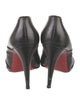 Christian Louboutin Leather Ruffle Embellishment Pumps