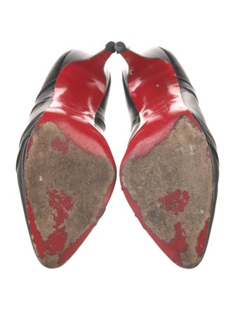 Christian Louboutin Leather Ruffle Embellishment Pumps