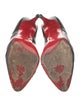 Christian Louboutin Leather Ruffle Embellishment Pumps
