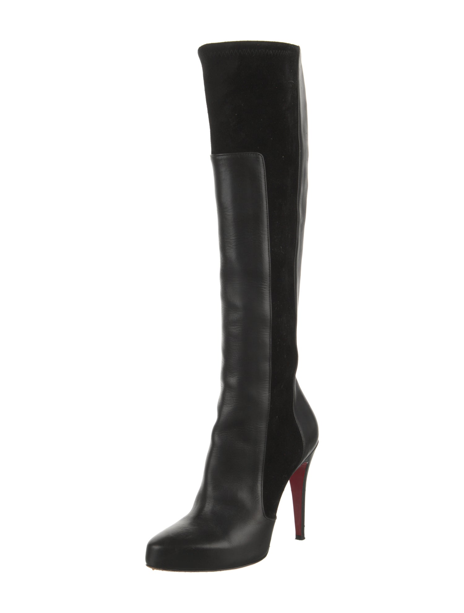 Christian Louboutin Leather Leather Trim Embellishment Boots