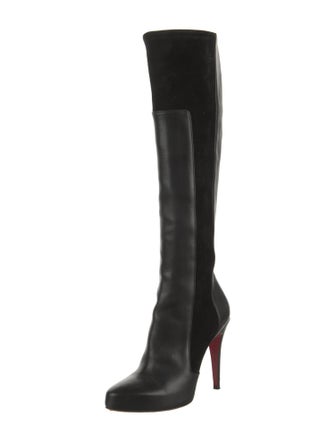 Christian Louboutin Leather Leather Trim Embellishment Boots