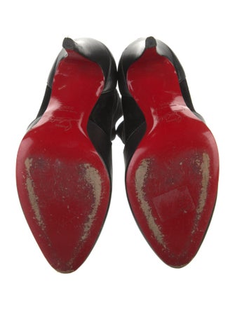 Christian Louboutin Leather Leather Trim Embellishment Boots