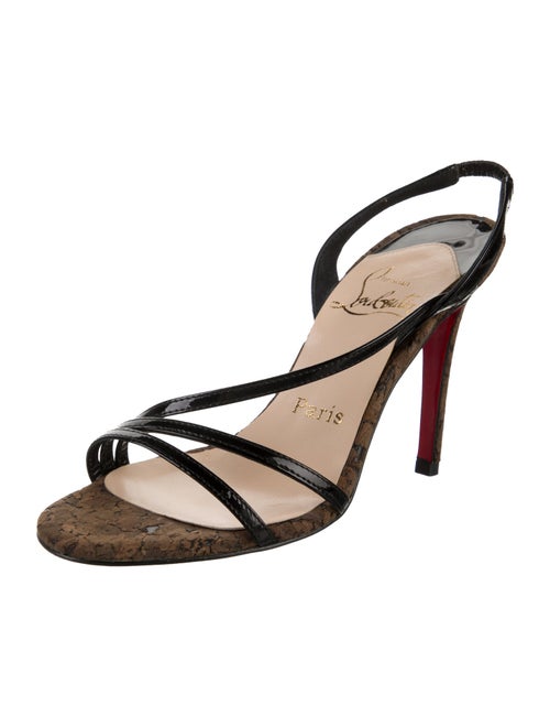 Christian Louboutin Patent Leather Slingback Sandals