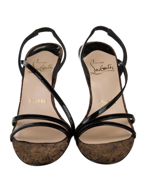 Christian Louboutin Patent Leather Slingback Sandals