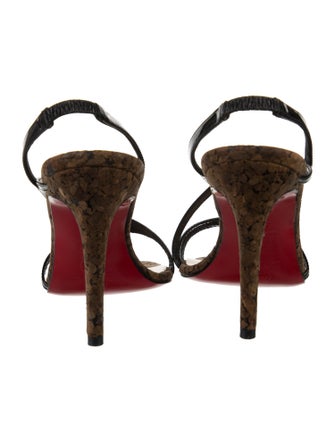 Christian Louboutin Patent Leather Slingback Sandals