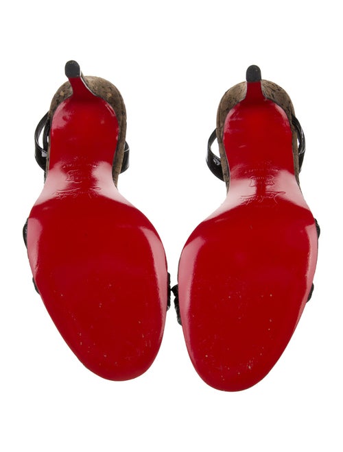 Christian Louboutin Patent Leather Slingback Sandals