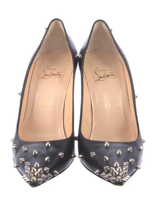 Christian Louboutin Spike Accents Leather Pumps