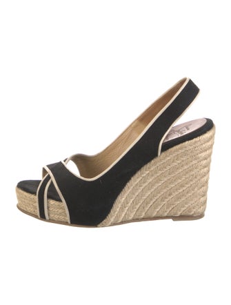 Christian Louboutin Canvas Slingback Pumps