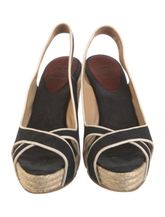 Christian Louboutin Canvas Slingback Pumps