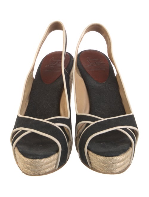 Christian Louboutin Canvas Slingback Pumps