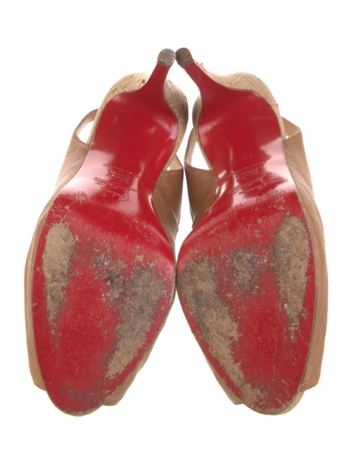 Christian Louboutin Canvas Slingback Pumps