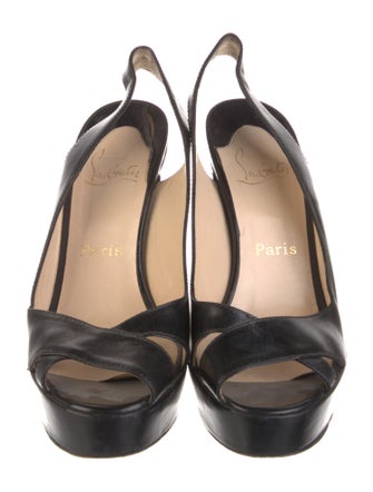 Christian Louboutin Leather Slingback Pumps