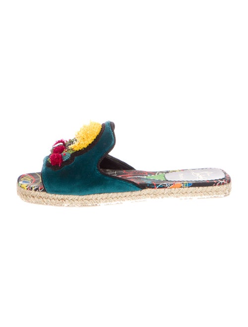 Christian Louboutin Velvet Crystal Embellishments Espadrilles