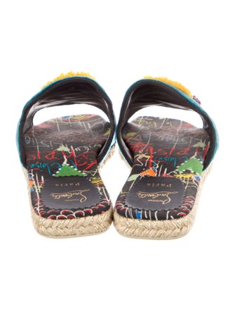 Christian Louboutin Velvet Crystal Embellishments Espadrilles
