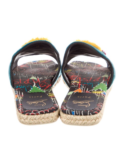 Christian Louboutin Velvet Crystal Embellishments Espadrilles