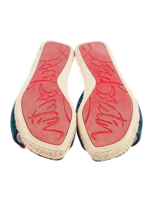 Christian Louboutin Velvet Crystal Embellishments Espadrilles
