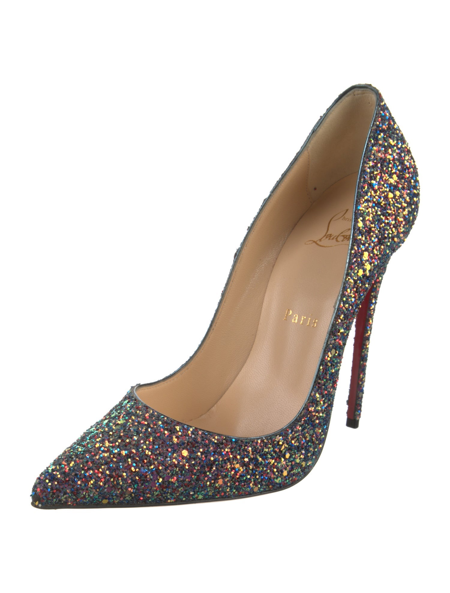 Christian Louboutin Glitter Glitter Accents Pumps