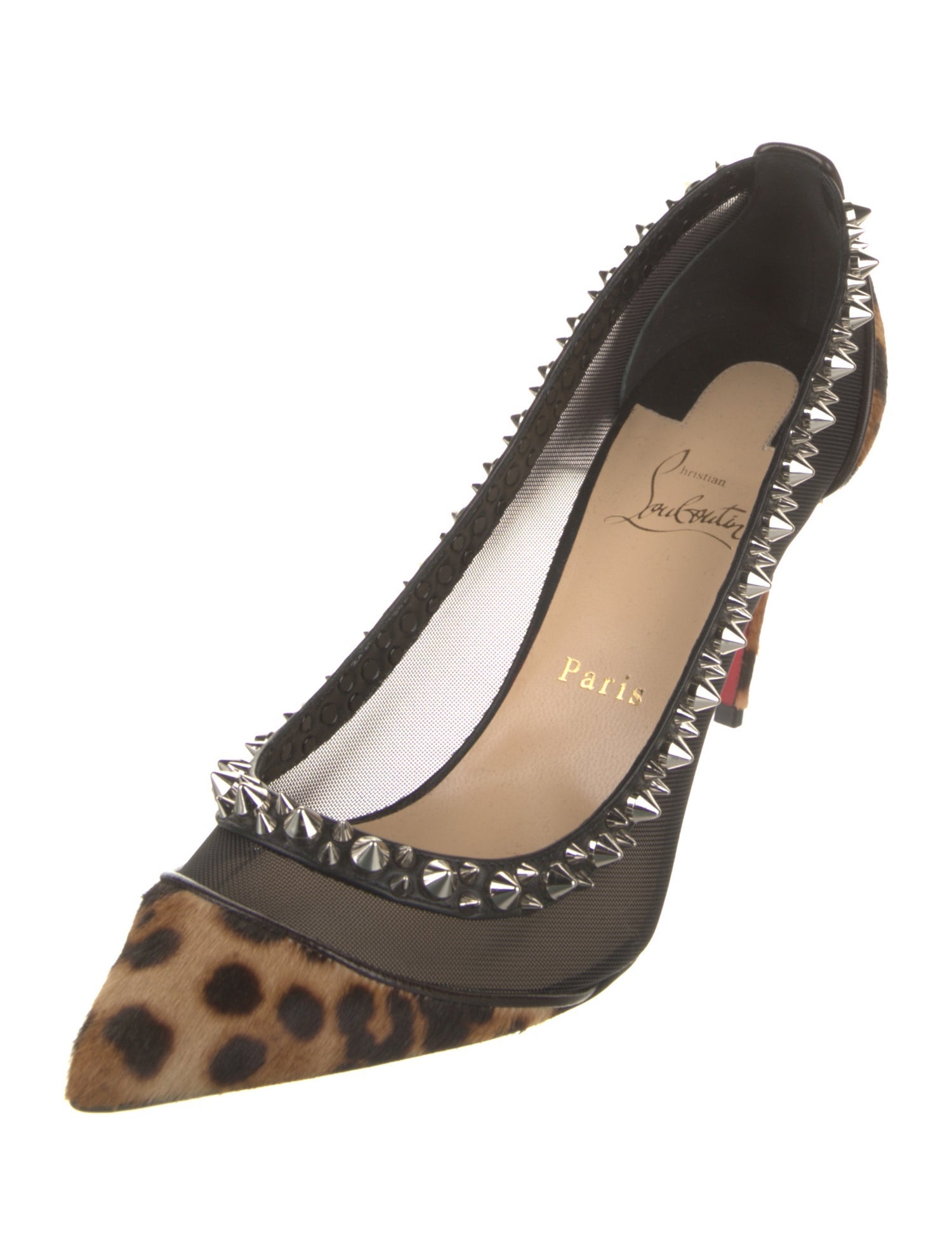 Christian Louboutin Mesh Animal Print Pumps w/ Tags