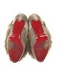 Christian Louboutin Suede Fur Trim Boots