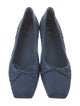 Christian Louboutin Denim Bow Accents Ballet Flats