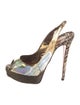 Christian Louboutin PVC Animal Print Slingback Pumps