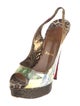 Christian Louboutin PVC Animal Print Slingback Pumps